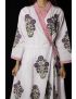Hand Block Printed Floral Kimono Pattern Dress - SH-HBPD-W-014