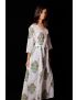 Hand Block Printed Floral Dress - SH-HBPD-W-025