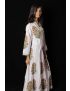 Yellow Mughal Floral Block Printed Cotton Kimono Pattern Dress - SH-HBPD-W-044