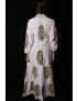 Yellow Mughal Floral Block Printed Cotton Kimono Pattern Dress - SH-HBPD-W-044
