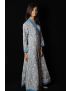 Turquoise Floral Block Printed Dress - SH-HBPD-W-046