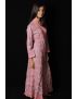 Pink Floral Block Printed Dress - SH-HBPD-W-049