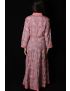 Pink Floral Block Printed Dress - SH-HBPD-W-049