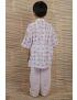Hand Block Printed Boys Cotton Kurta Pyjama - SH-HBPNS-B-KPJS-48