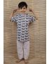 Hand Block Printed Boys Cotton Kurta Pyjama - SH-HBPNS-B-KPJS-53