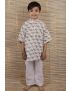 Hand Block Printed Boys Cotton Kurta Pyjama - SH-HBPNS-B-KPJS-58