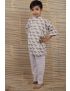 Hand Block Printed Boys Cotton Kurta Pyjama - SH-HBPNS-B-KPJS-58