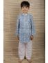 Hand Block Printed Boys Cotton Kurta Pyjama - SH-HBPNS-B-KPJS-93
