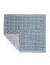 Blue Geometrical Block Printed Kantha Quilt - SHJ-HBP-KQ-027