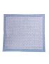 Blue Geometrical Block Printed Kantha Quilt - SHJ-HBP-KQ-033