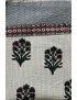Mughal Floral Block Printed Kantha Cotton Quilt - SHJ-HBKQ-003